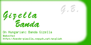 gizella banda business card